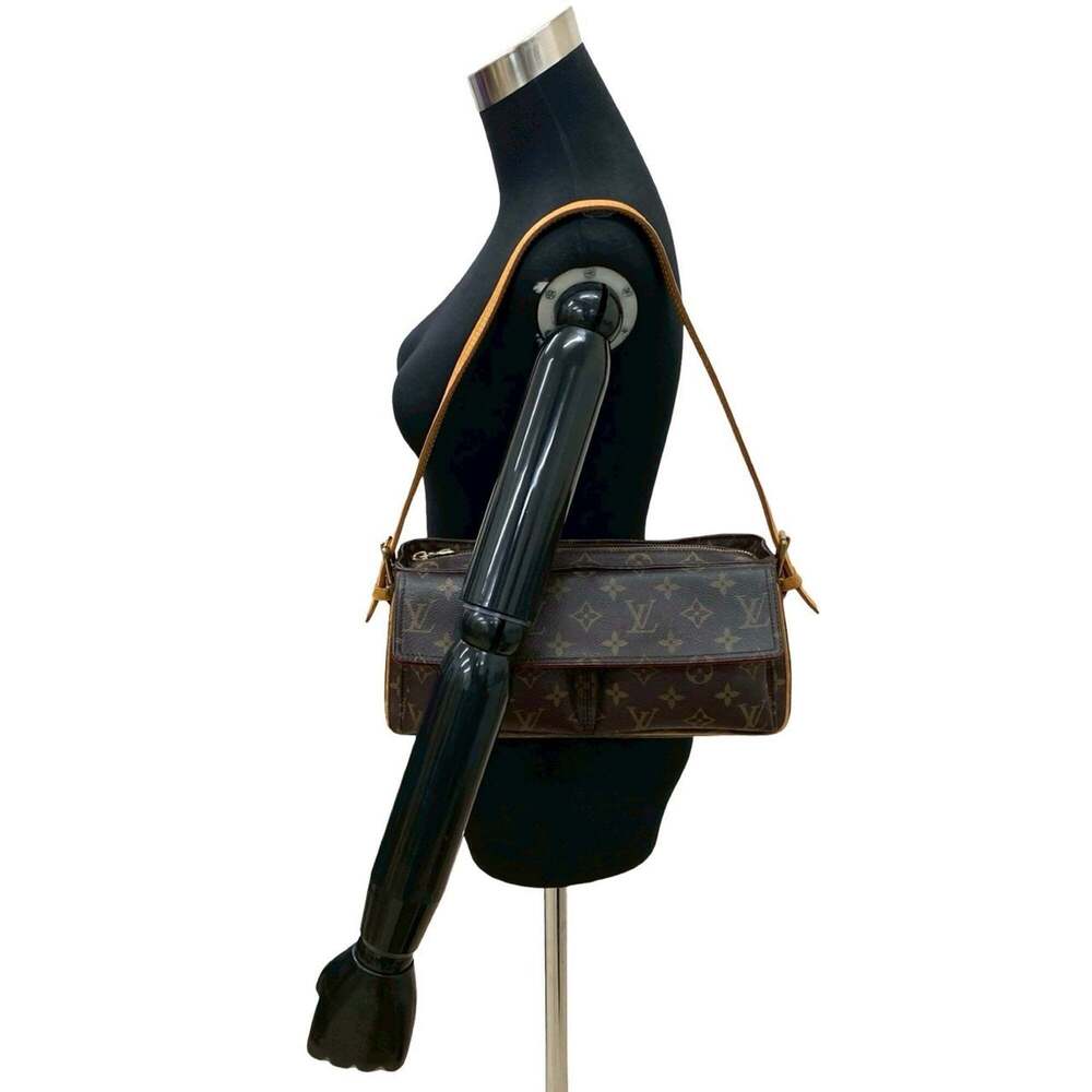 LOUIS VUITTON Authentic Brown Monogram Leather Shoulder Bag - Picture 2 of 10
